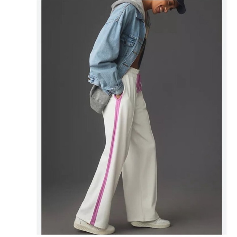 Nwt Anthropologie Daily Practice Women’s Large Side-Stripe Track Pants Sporty